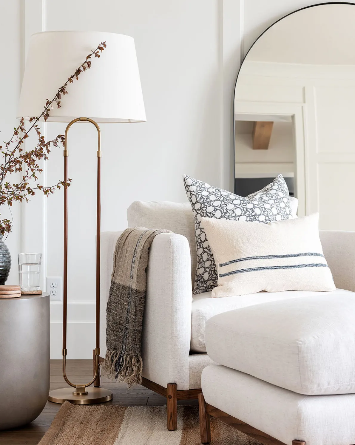 Abigail Silk Stripe Pillow Cover