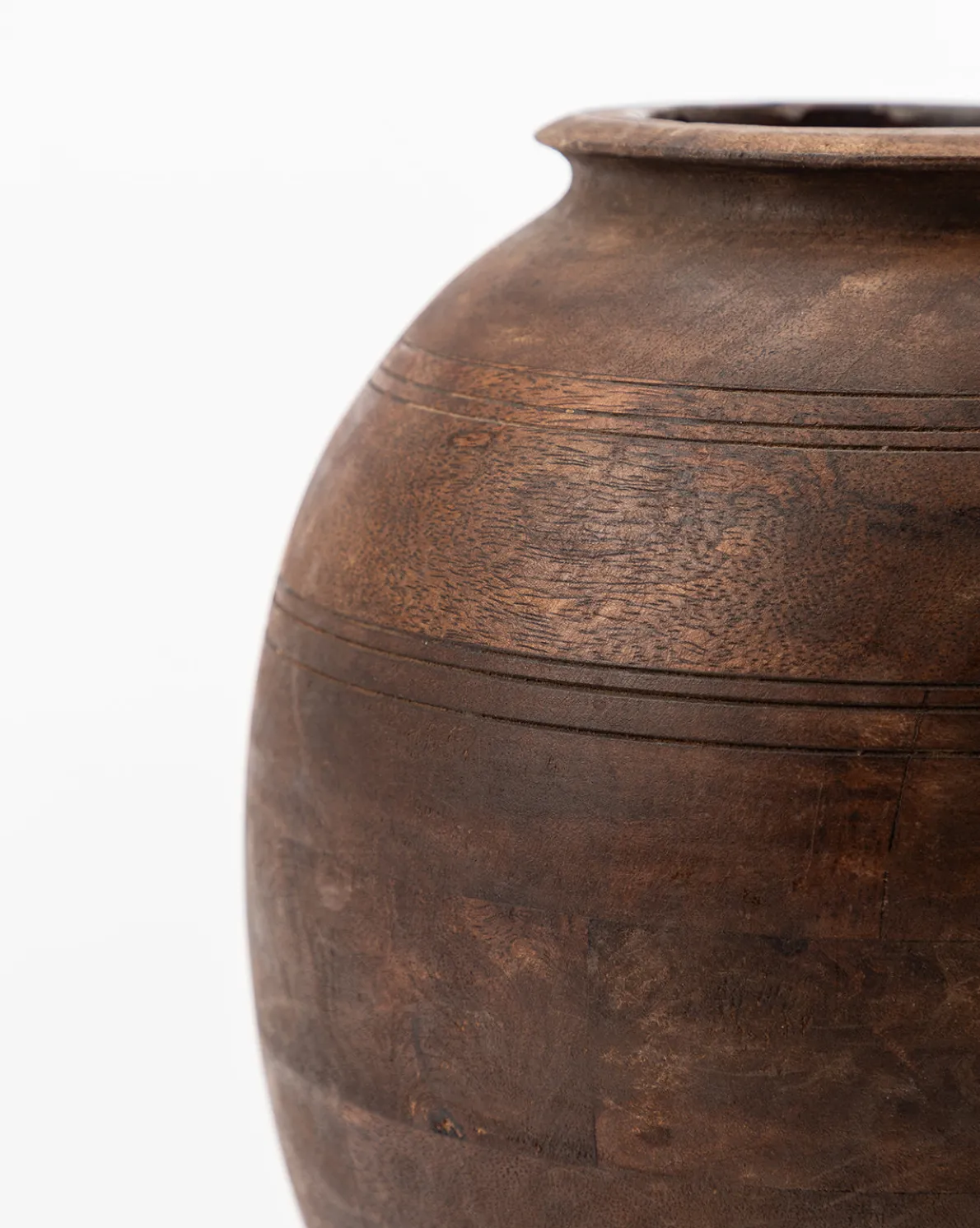 Aged Wood Vase