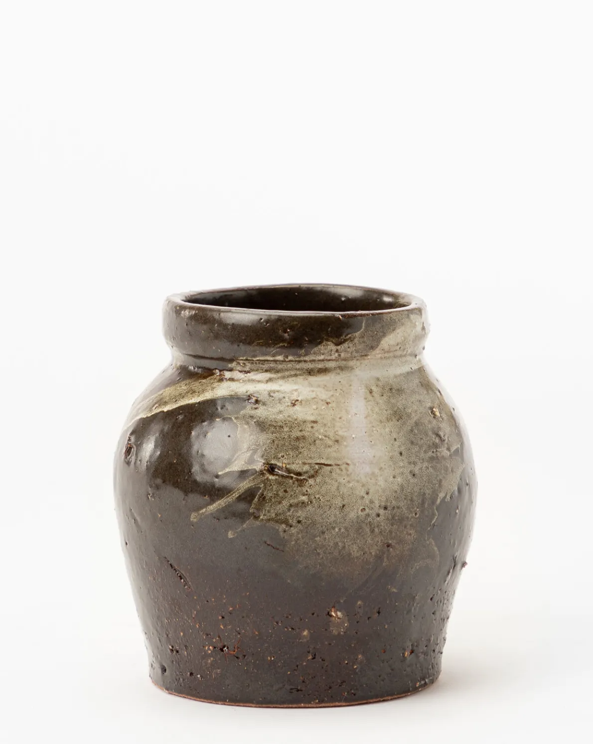 Dark Glazed Ceramic Vase