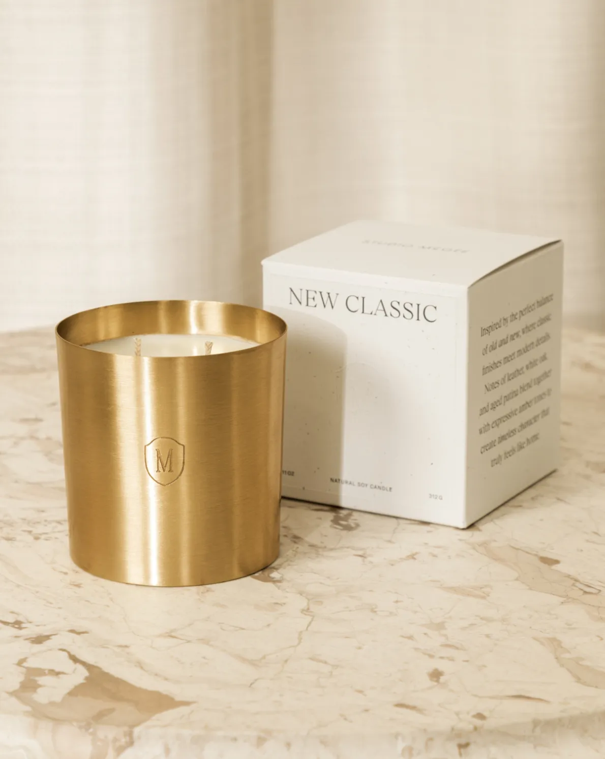 Embossed Brass Candle