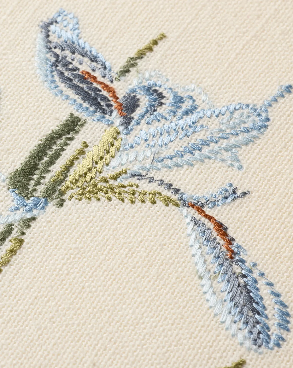 Embroidered Blue Iris