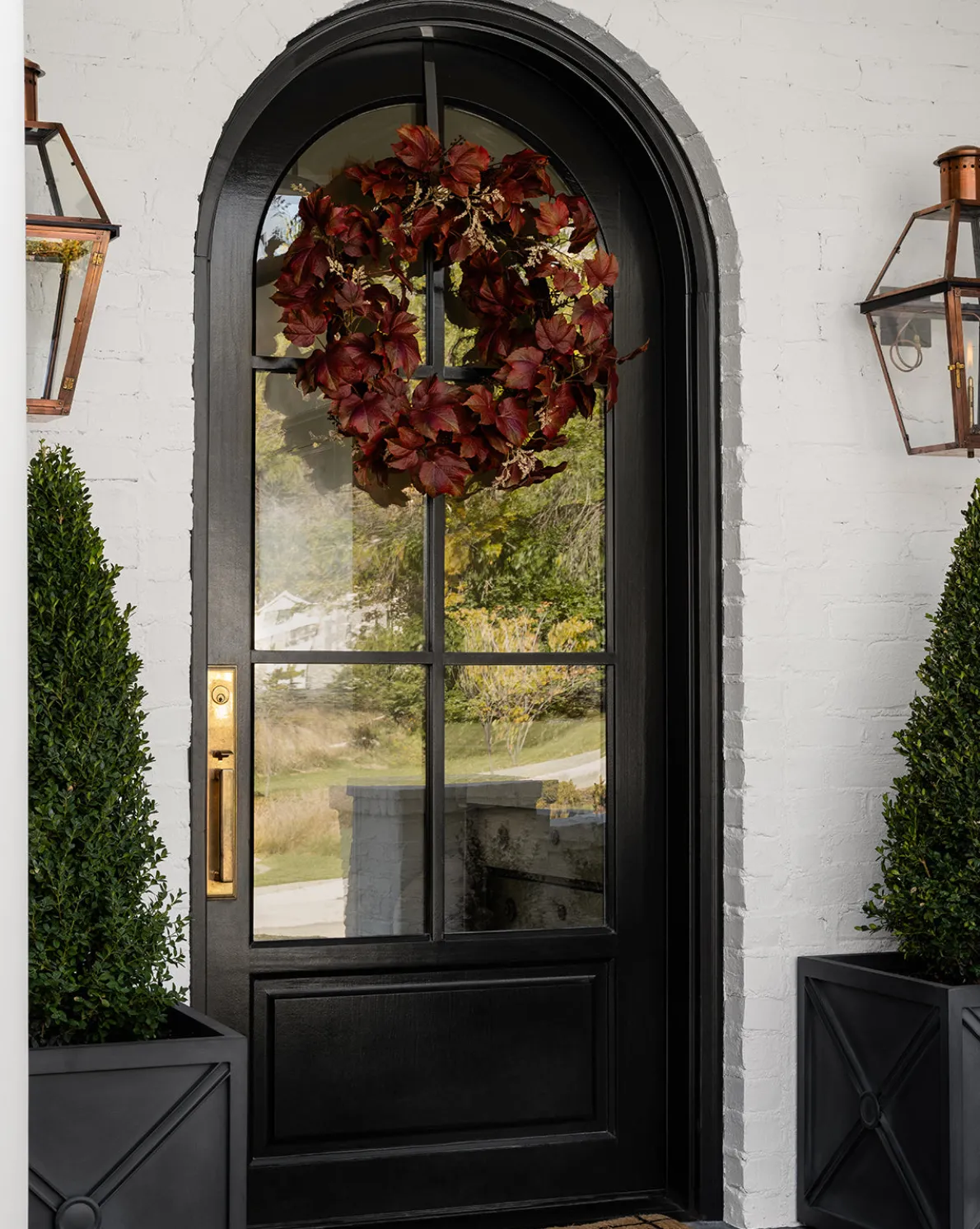 Faux Autumn Grapevine Wreath