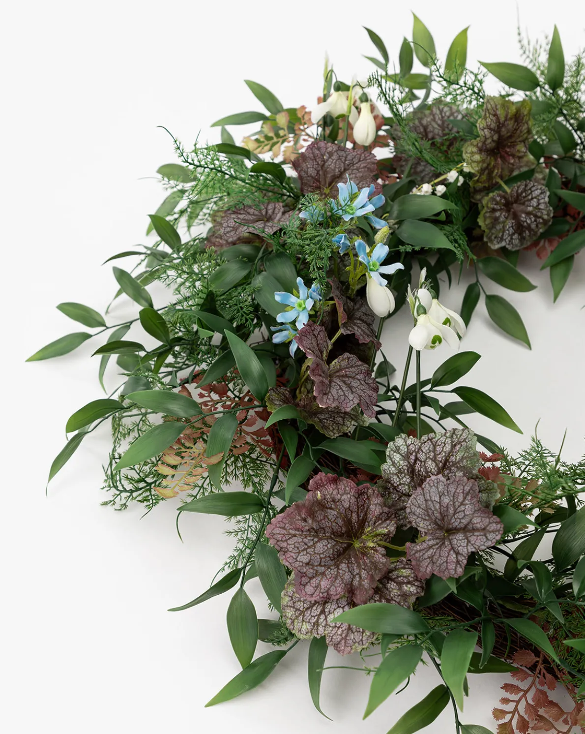 Faux Fern & Begonia Wreath