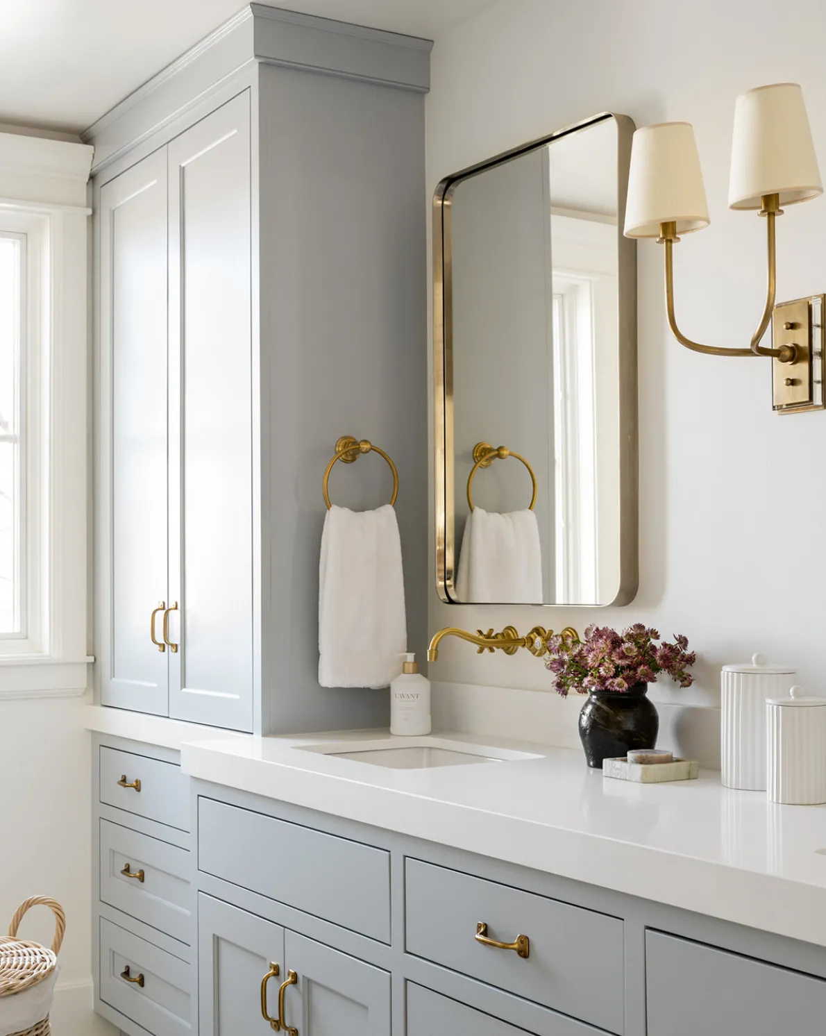 Fluted Lidded Bathroom Canister