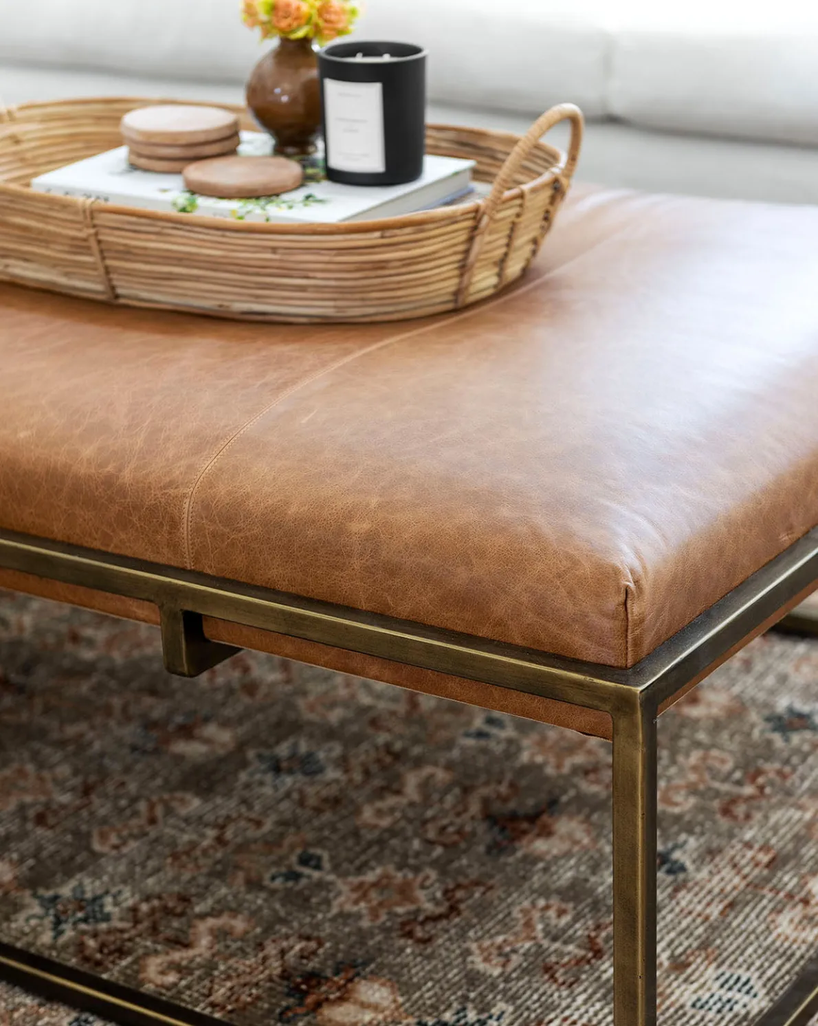 Harlow Leather Coffee Table