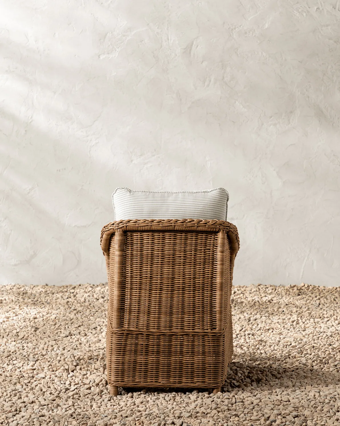 Haviland Outdoor Dining Chair with Perennials Taupe Stripe