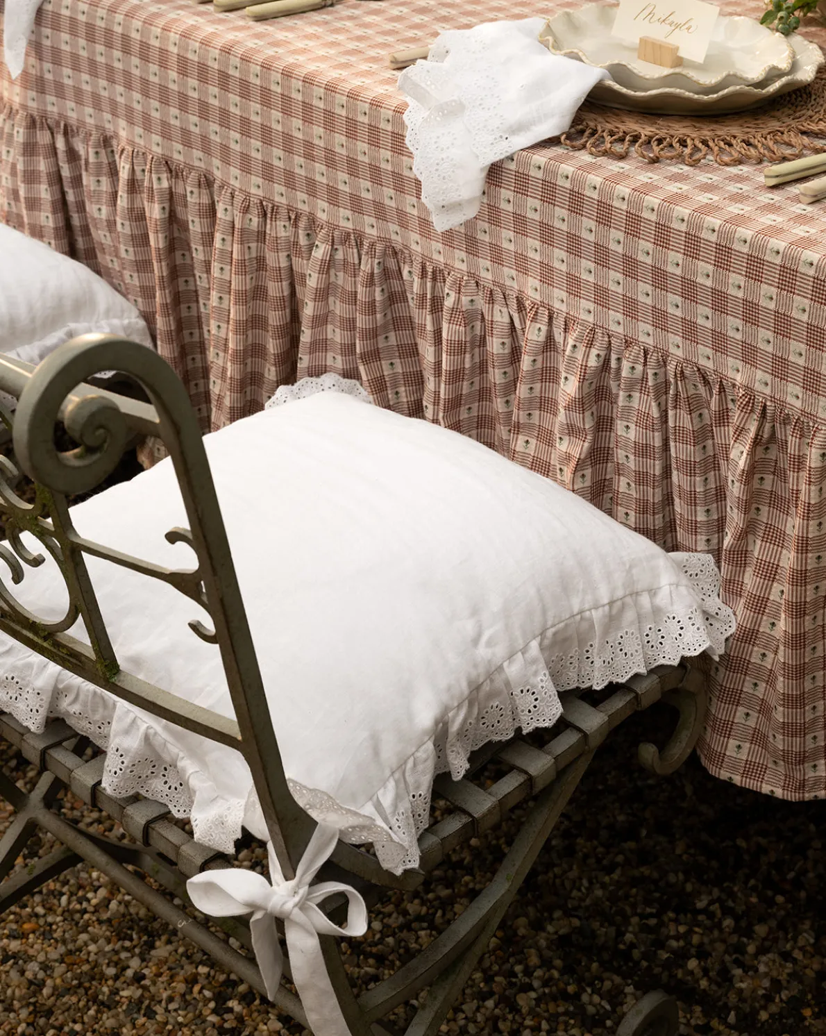 McGee & Co. x Loeffler Randall Delilah Broderie Trim Seat Cushion