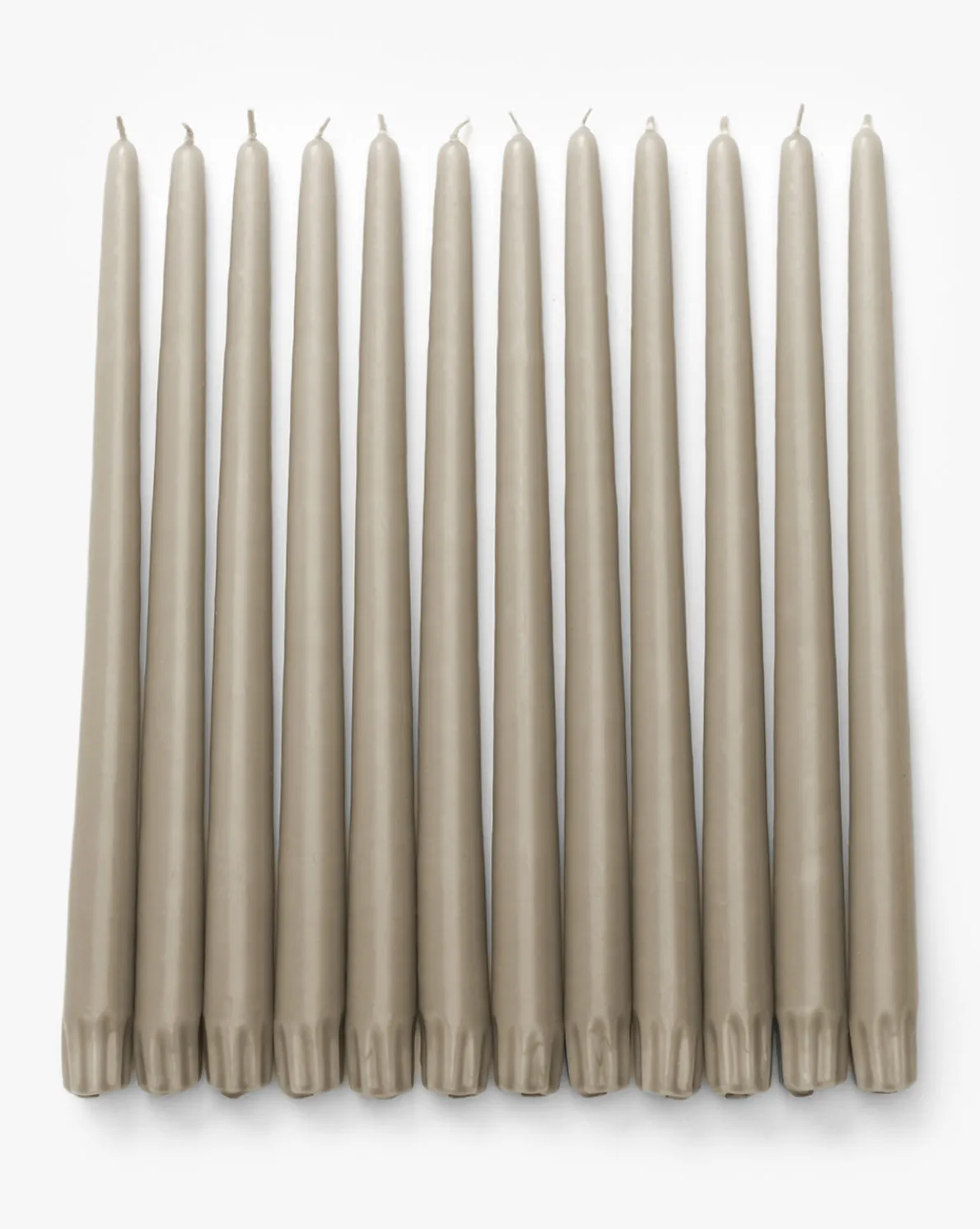 Taupe Taper Candles (Set of 12)
