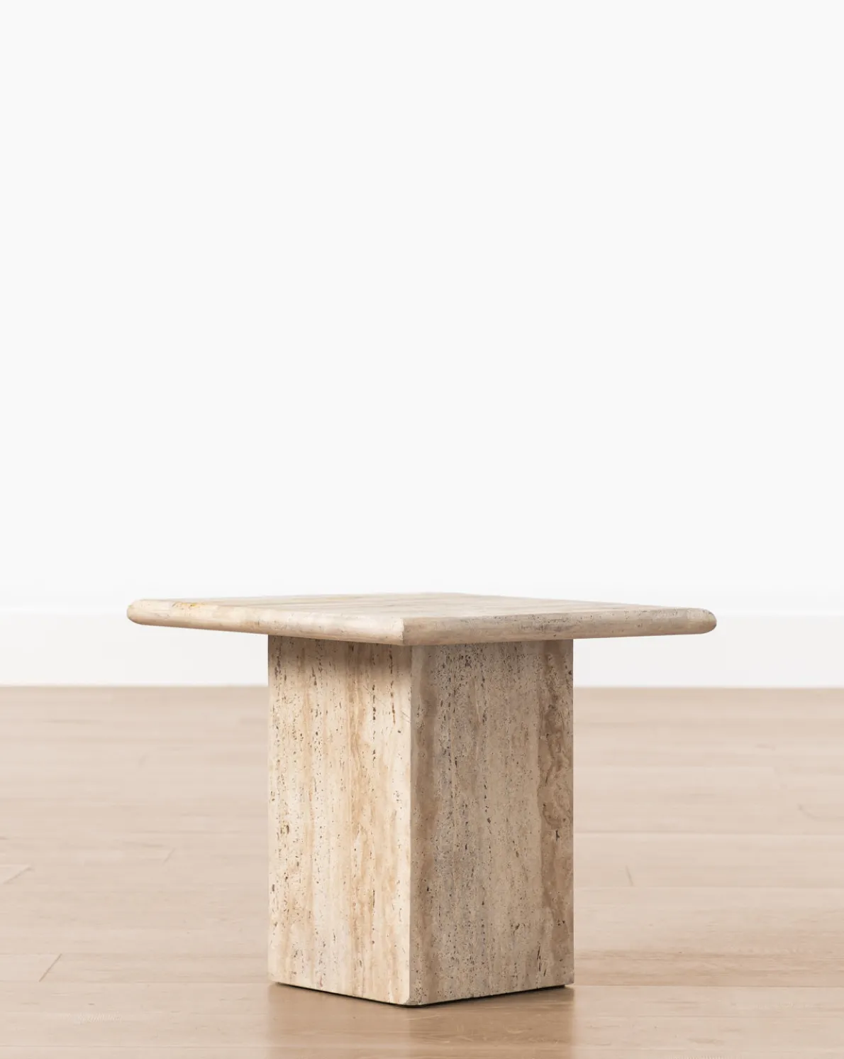 Travertine Side Table
