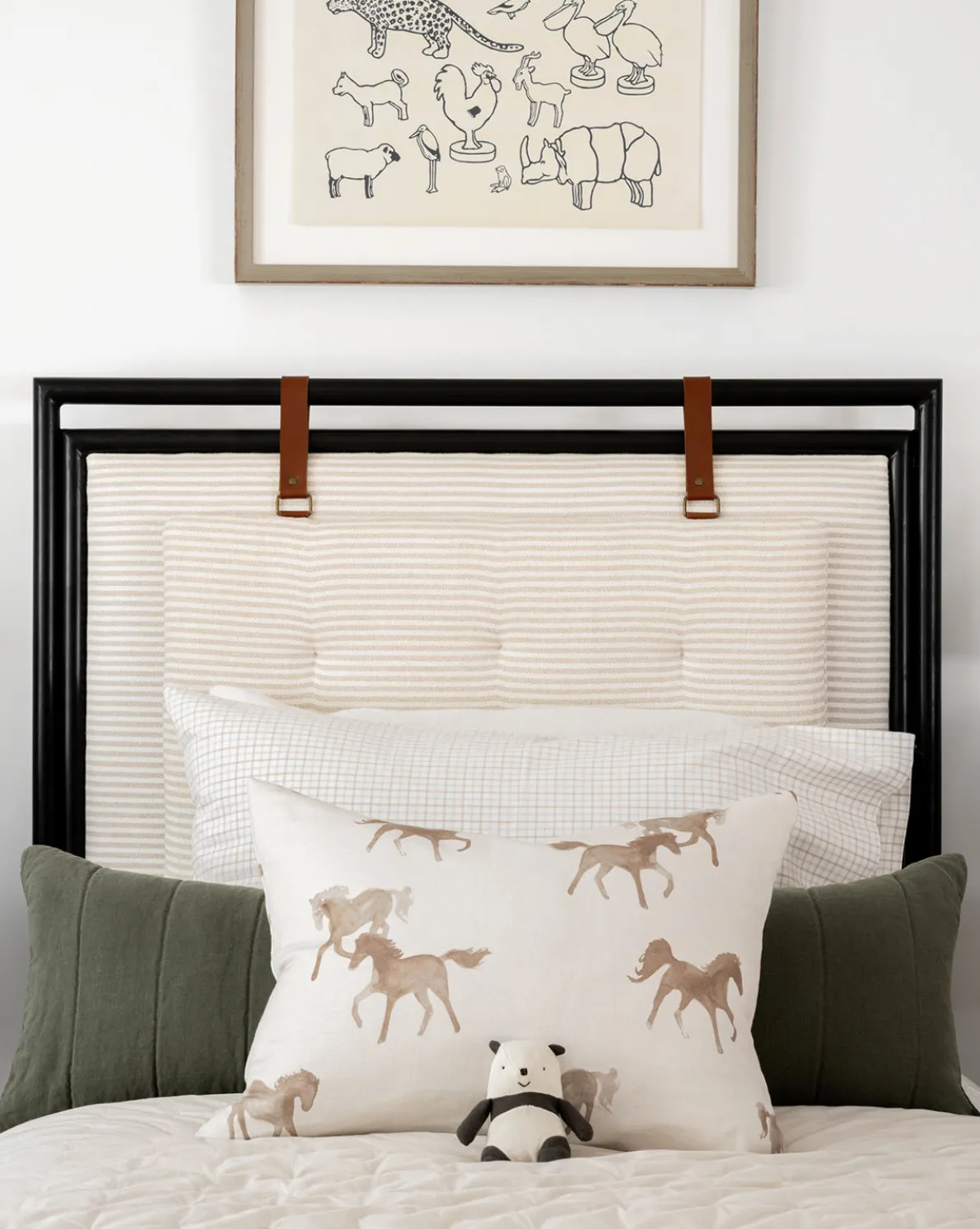 Watercolor Horses Pillow Cover